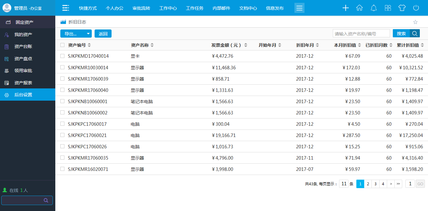 oa收入类合同管理